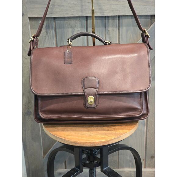 Vintage Coach Metropolis Brief #5180 Mahogany - Picture 2 of 8